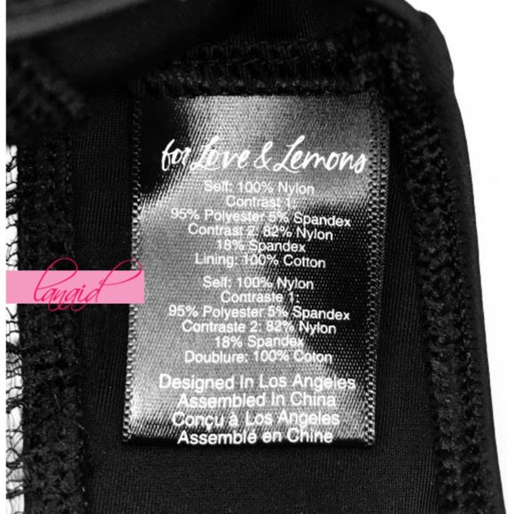 For Love & Lemons Stardust Bodysuit Black Lace Sheer Sweetheart Bustier Cut-Outs - Picture 7 of 8